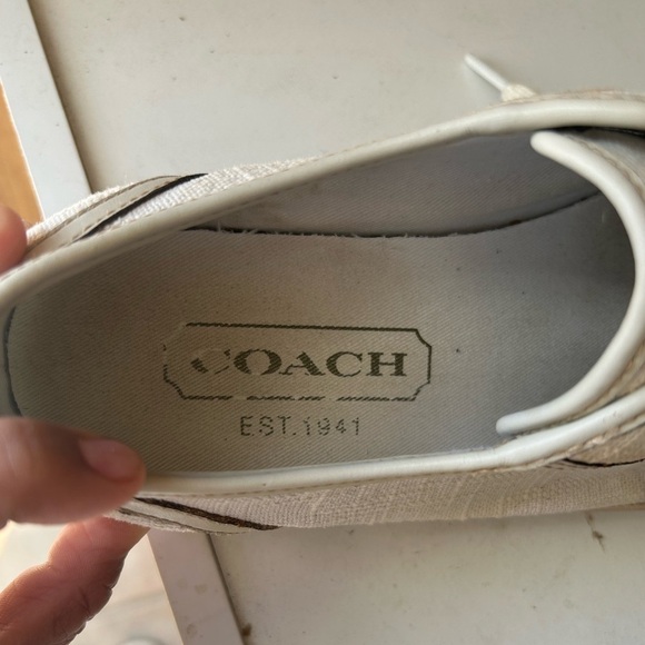 COACH Tan Beige Shoes size 9 Coach Made for Me Sneakers - Picture 8 of 9